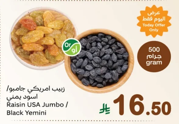 Raisin USA Jumbo / Black Yemini