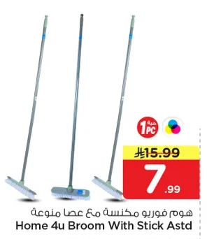 Broom with Handle Assorted