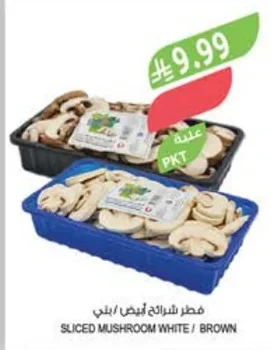 SLICED MUSHROOM WHITE / BROWN
