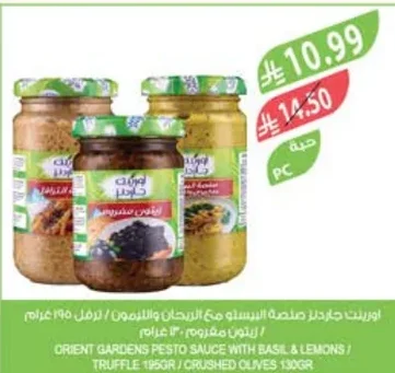Orient Gardens Pesto Sauce with Basil & Lemons / Crushed Olives