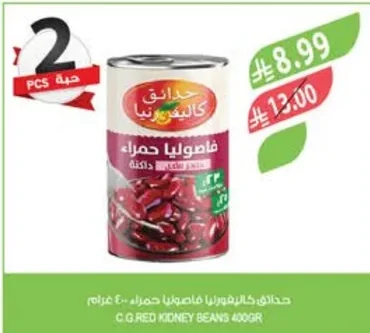 حدائق كاليفورنيا فاصوليا حمراء