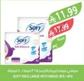 SOFY PADS LARGE WITH WINGS 36'S / 40'S