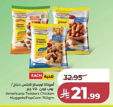 Americana Twisters Chicken Nuggets Popcorn
