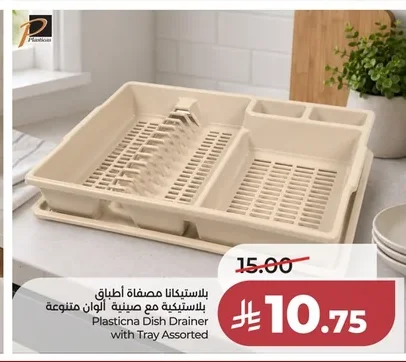 Plasticna Plastic Dish Rack with Tray