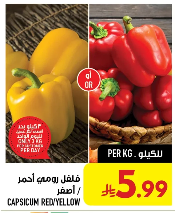 فلفل رومي أحمر / أصفر