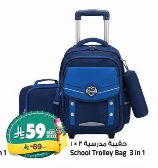 School Trolley Bag 3 in 1