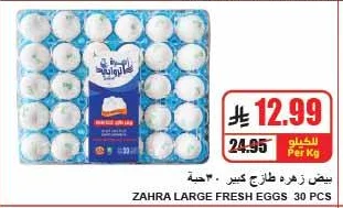 بيض زهرة طازج كبير