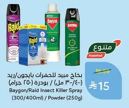 Baygon/Raid Insect Killer Spray 300ml Powder 250g