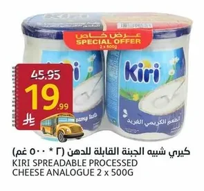 كيري جبنه شبيهة الجبنة القابلة للدهن ( ٢ × ٥٠٠ غم)