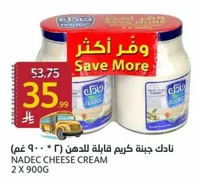 نادك جبنة كريم قابلة للدهن ( ٢ × ٩٠٠ غم)
