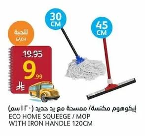 إيكوهوم مكنسة ممسحة مع يد حديد ( ١٢٠ سم)