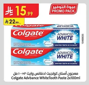 Colgate Advbance WhiteTooth Paste 2x100ml