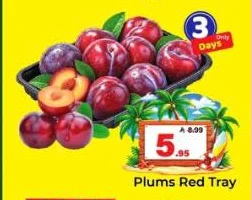 Plums Red Tray