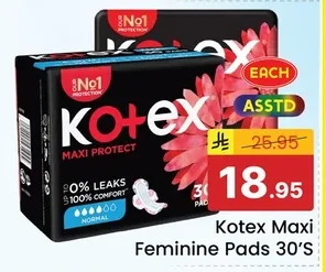 Kotex Maxi Feminine Pads 30'S