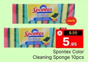 Spontex Color Cleaning Sponge 10pcs