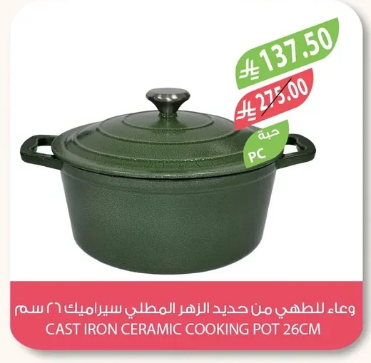 CAST IRON CERAMIC COOKING POT 26CM