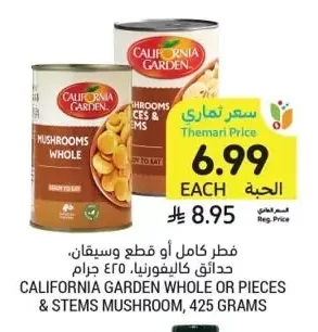 Whole Mushrooms or Sliced