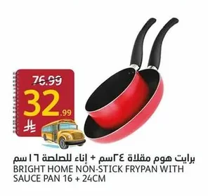 Bright Home Frying Pan + Saucepan 16 + 24 cm