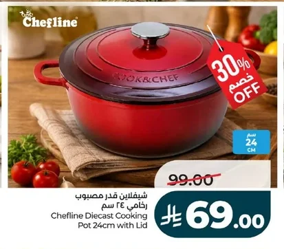 شيفلاين قدر مصبوب رخامي ٢٤ سم