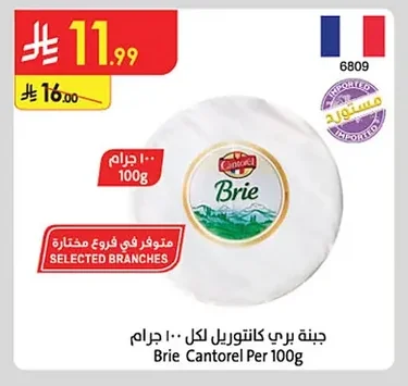 جبنة بري كانتوريل لكل ١٠٠ جرام