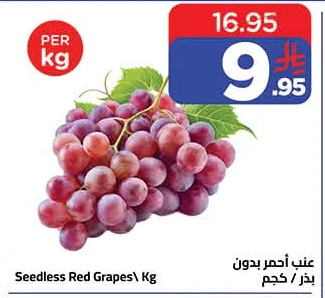 عنب أحمر بدون بذر