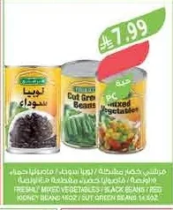 FRESHLY / MIXED VEGETABLES / BLACK BEANS / RED KIDNEY BEANS 14OZ / CUT GREEN BEANS 14.5OZ