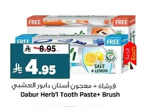 Dabur Herbal Toothbrush + Toothpaste