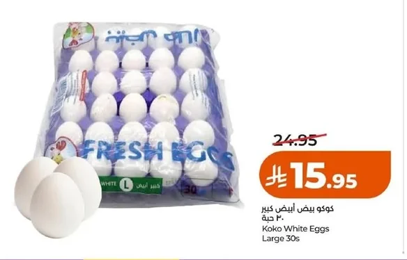 كوكو بيض أبيض كبير