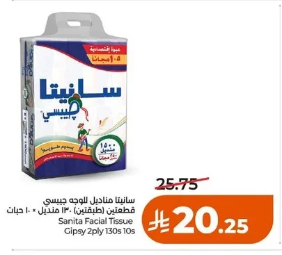 Sanita Gypsy Facial Tissues 2-Ply 130 Tissues x 10 Packs