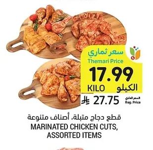 قطع دجاج متبلة، أصناف متنوعة