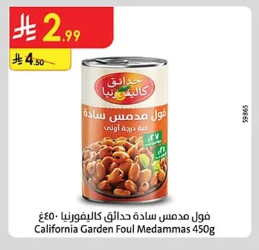 فول مدمس سادة حدائق كاليفورنيا