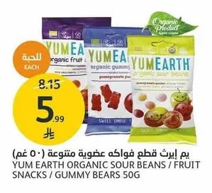 Yum Earth Organic Fruit Bites Assorted (50g)