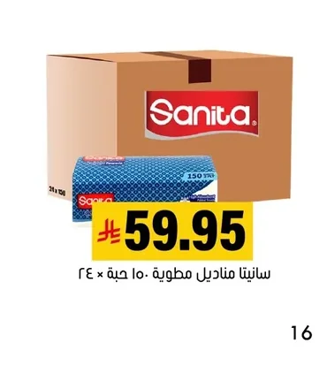 Sanita Folded Napkins