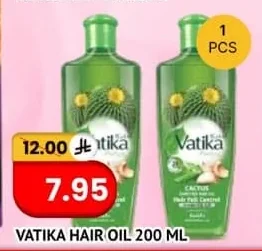 Vatika Cactus Hair Oil for Hair Fall Control