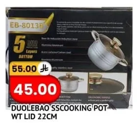 DUOLEBAO SSCOOKING POT WT LID 22CM