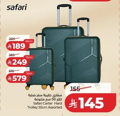 Safari Carter Hard Luggage 55cm Assorted