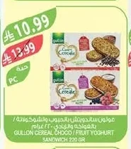 GULLON CEREAL CHOCO / FRUIT YOGHURT SANDWICH 220 GR