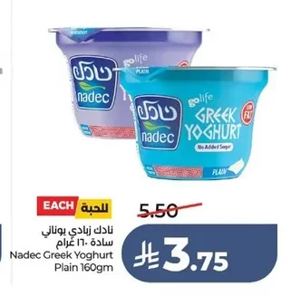نادك زبادي يوناني سادة
