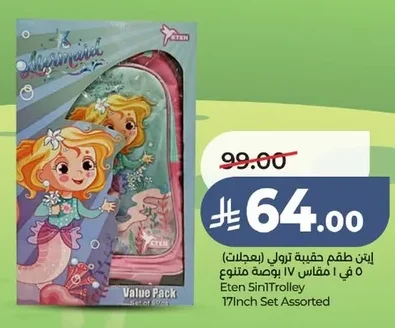 ايتن طقم حقيبة ترولي (بعجلات) ٥ في ١ مقاس IV بوصة متنوع