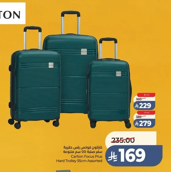 Carlton Focus Plus Hard Trolley 55cm Assorted