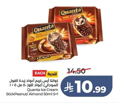 Quanta Ice Cream Sticks (Peanut Butter / Almond)