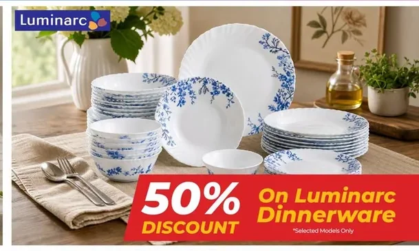 Luminarc 46Pcs Dinner Set Assorted