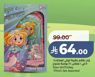 ايتن طقم حقيبة ترولي (عجلات) ٥ في ١ مقاس IV بوصة متنوع