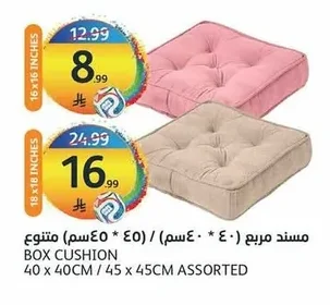 مسند مربع (٤٠ سم * ٤٠ سم) / (٤٥ سم * ٤٥ سم) متنوع