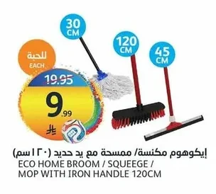 إيكوهوم مكنسة/ ممسحة مع يد حديد (١٢٠ سم)