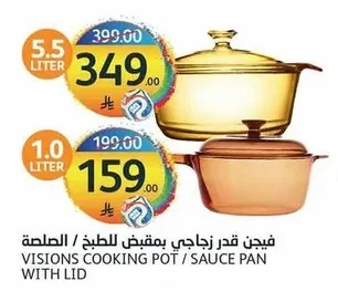 فيجن قدر زجاجي بمقبض للطبخ / الصلصة
