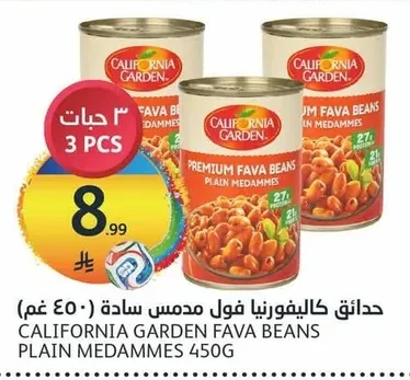 حدائق كاليفورنيا فول مدمس سادة