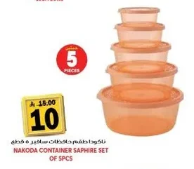 NAKODA CONTAINER SAPHIRE SET OF 5PCS