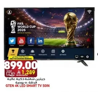 GTEN 4K LED SMART TV 50IN