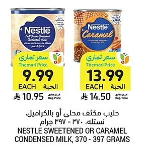 NESTLE SWEETENED OR CARAMEL CONDENSED MILK
